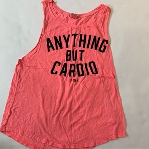 VS Pink “anything but cardio” workout tank size XS